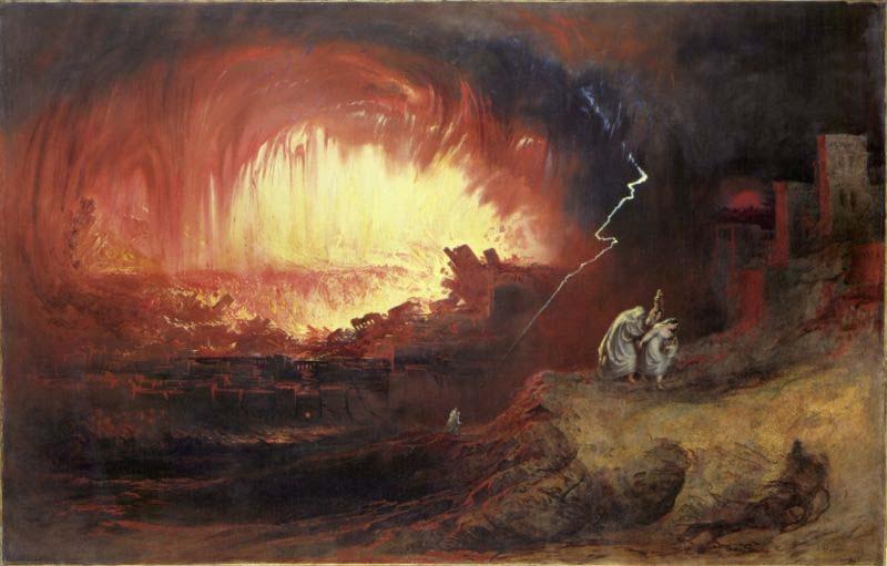 John Martin The Destruction of Sodom and Gomorrah, oil painting picture